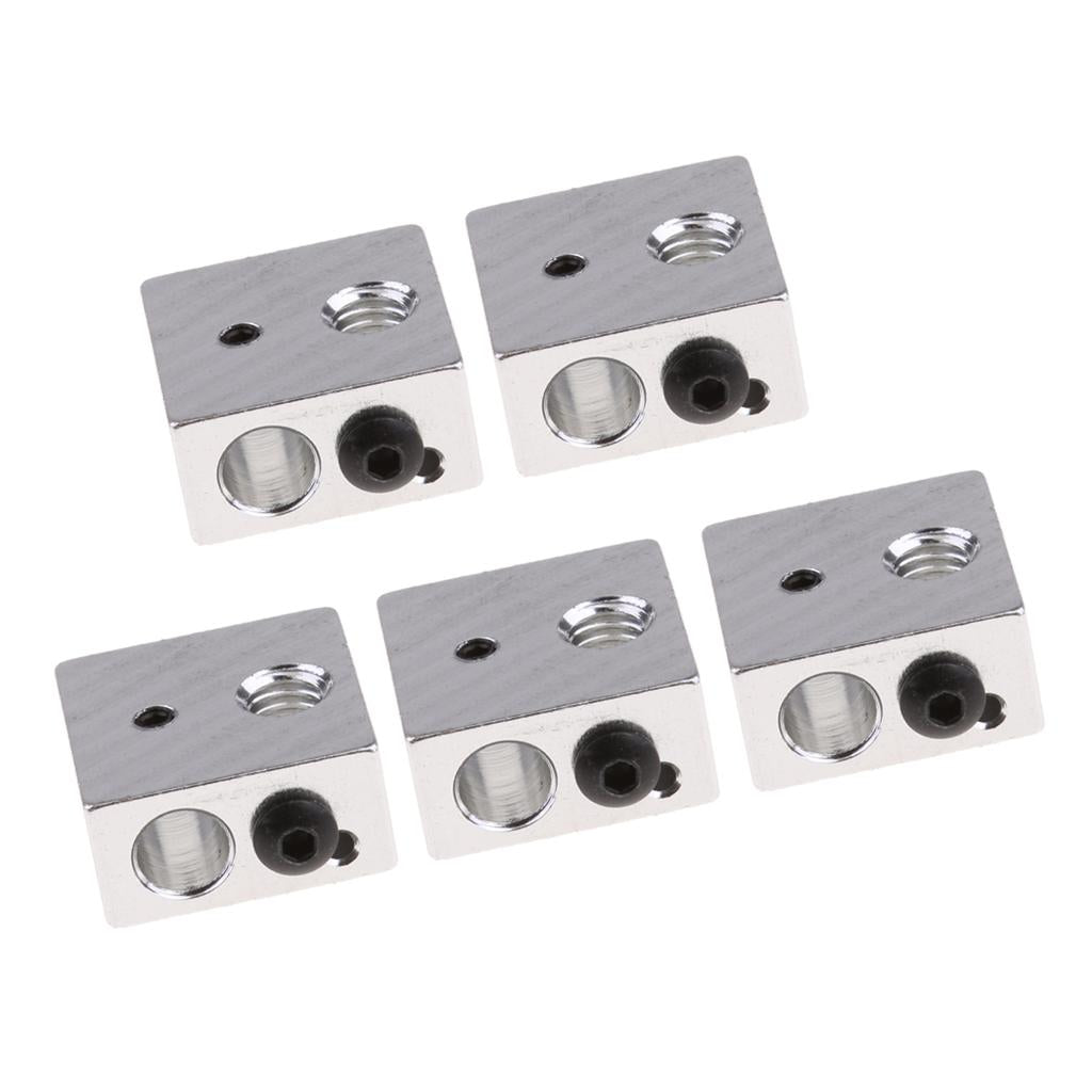 5 Pieces Aluminum Heater Block For Reprap Makerbot MK7 MK8 3D Printer