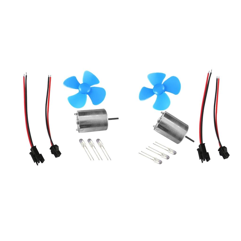 2x Mini Wind Generator Turbine Model Set Kits Teaching Assemble Tool 60mm