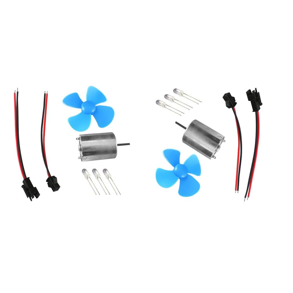 2x Mini Wind Generator Turbine Model Set Kits Teaching Assemble Tool 60mm