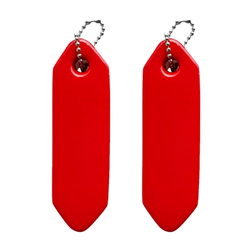 2Pcs High Visibility Coated Floating Keychain Boat Marine Sailing Key Float