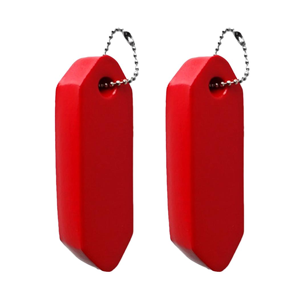 2Pcs High Visibility Coated Floating Keychain Boat Marine Sailing Key Float