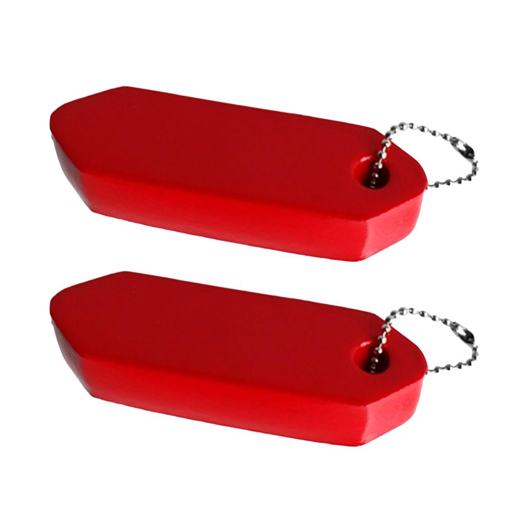 2Pcs High Visibility Coated Floating Keychain Boat Marine Sailing Key Float
