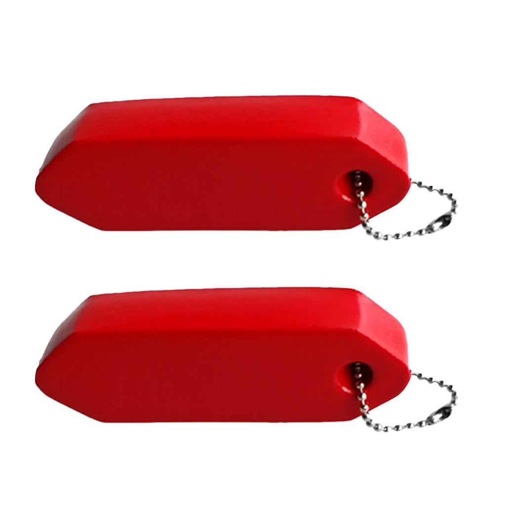 2Pcs High Visibility Coated Floating Keychain Boat Marine Sailing Key Float