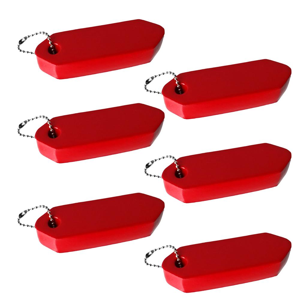 6pcs High Visibility Floating Keychain Boat Marine Sailing Key Float Fob