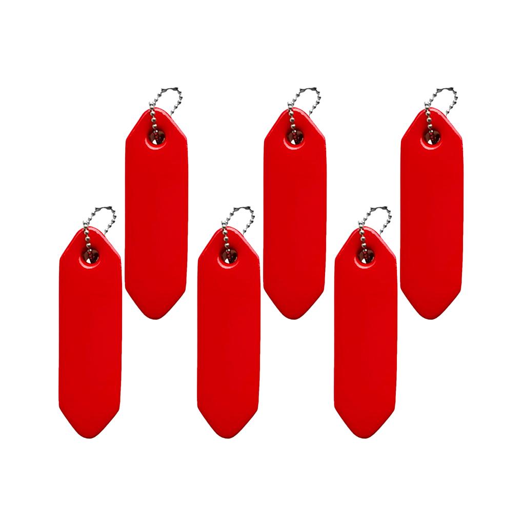 6pcs High Visibility Floating Keychain Boat Marine Sailing Key Float Fob