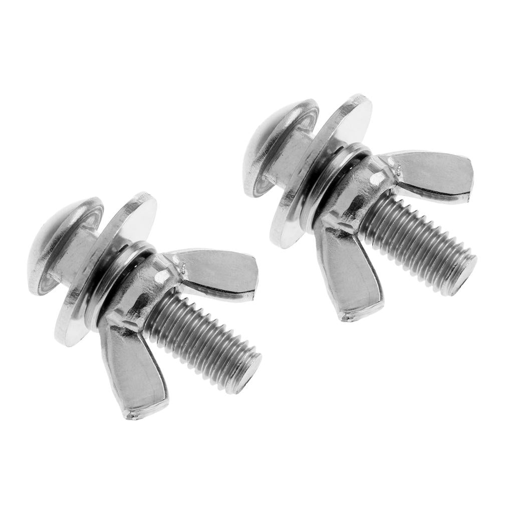 2 Sets Tech Diving Backplate Stainless Steel Butterfly Screw Bolts Wing Nuts