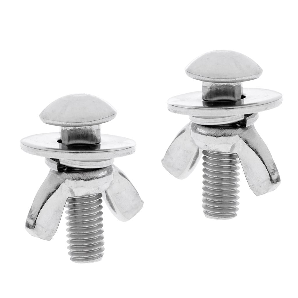 2 Sets Tech Diving Backplate Stainless Steel Butterfly Screw Bolts Wing Nuts