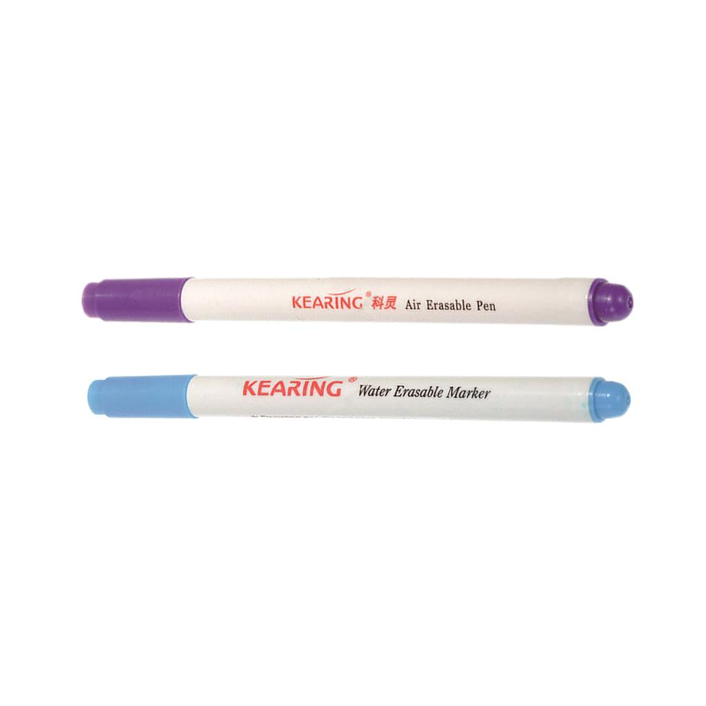 2pcs Air Erasable/Water Soluble Pen Auto-Vanishing Pen for Fabric Marking