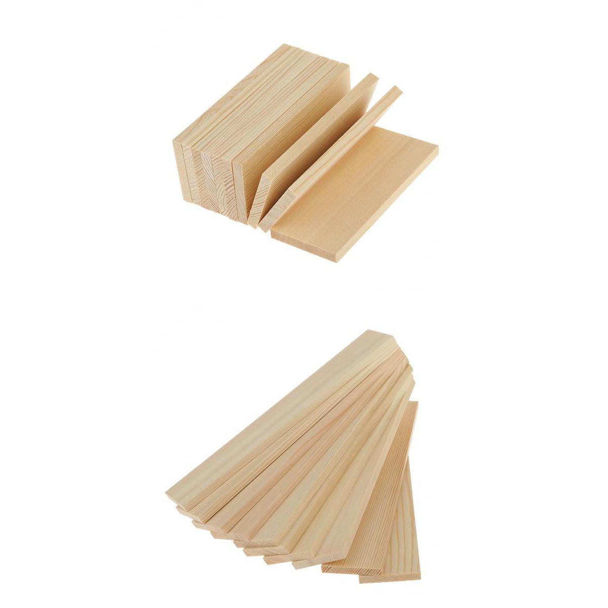 20 Pieces Rectangle Unpainted Wood Board Sign Plaque Crafts DIY Modelling