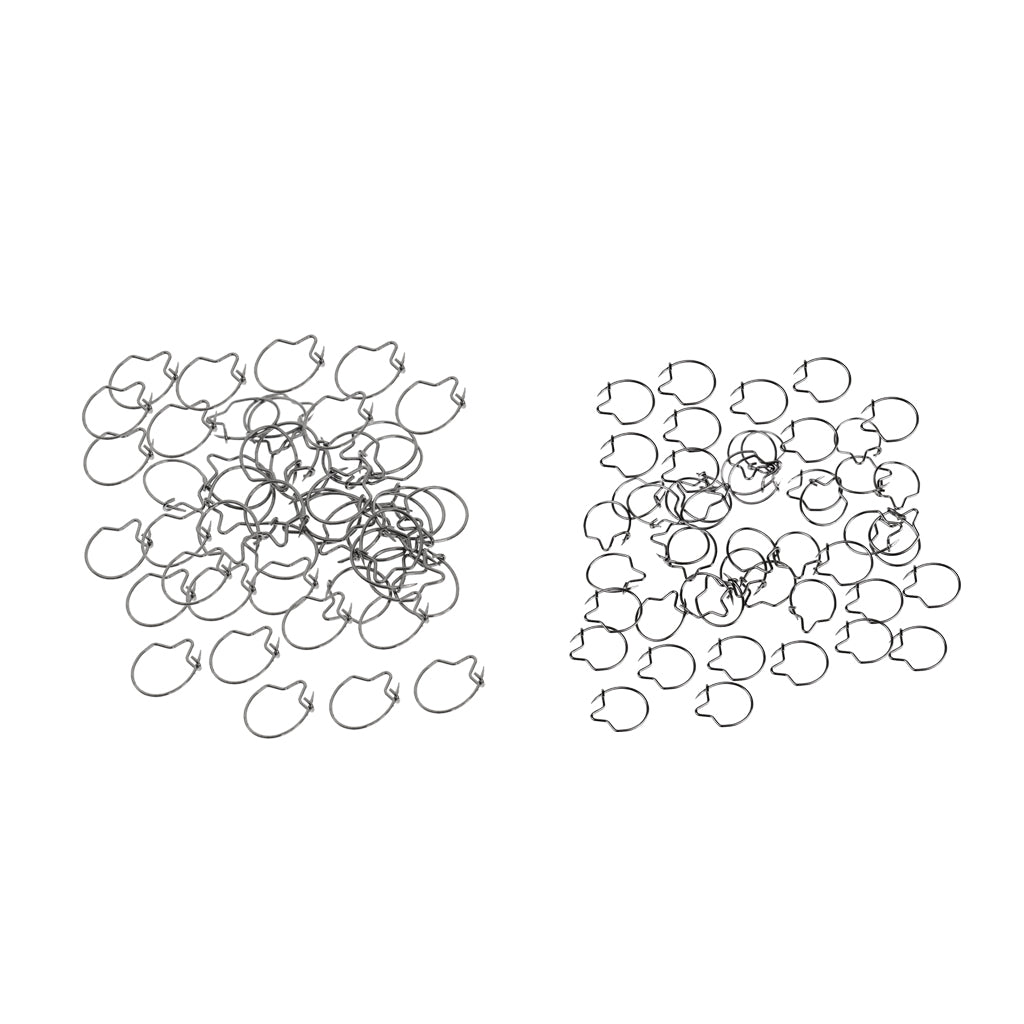 100 Pieces Carp Fishing Maggot Clips Bait Ring Rigs Tackle for Fishing Hooks