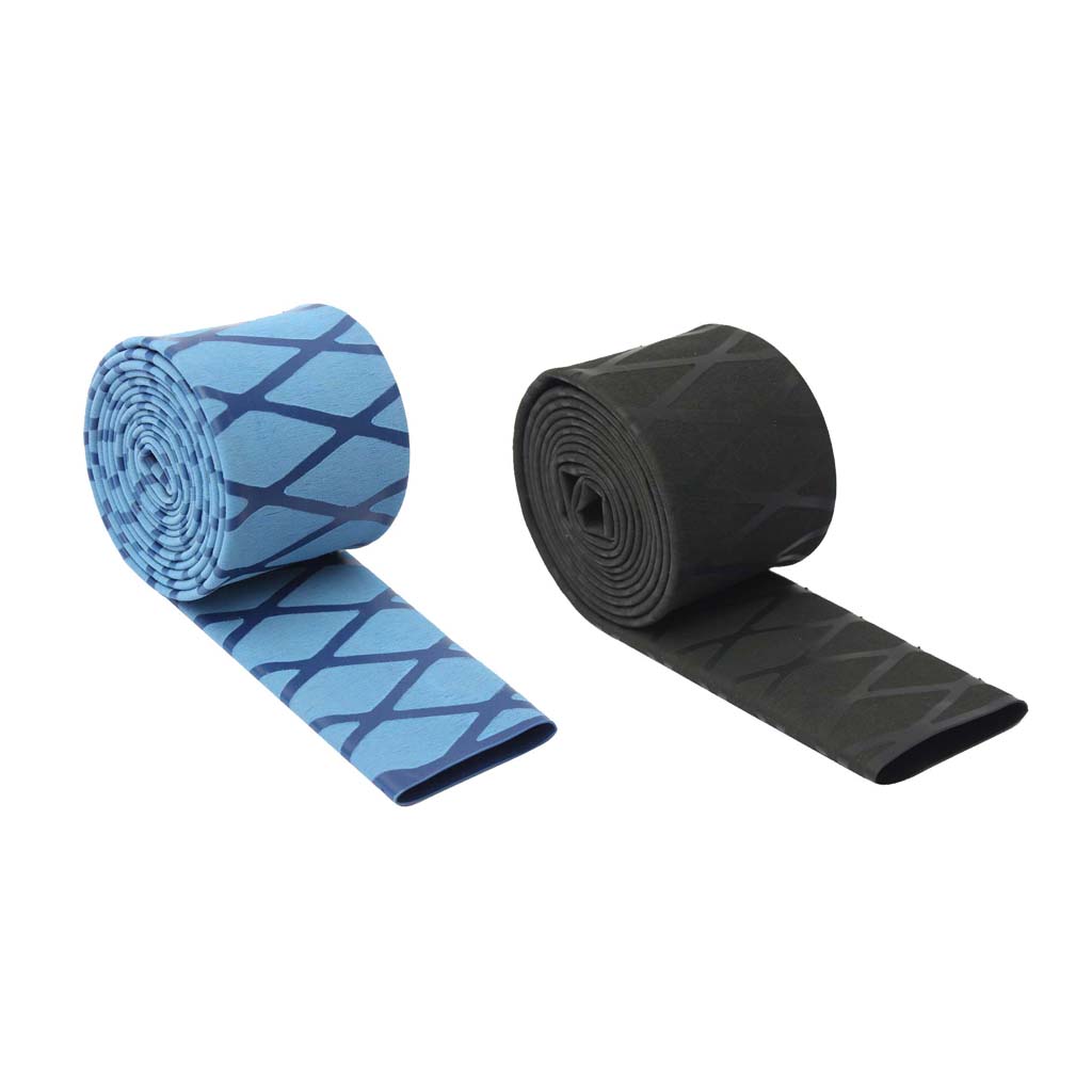 2 Pieces Non Slip Textured X-Tube Heat Shrink Tubing Fishing Rod Grip 15mm