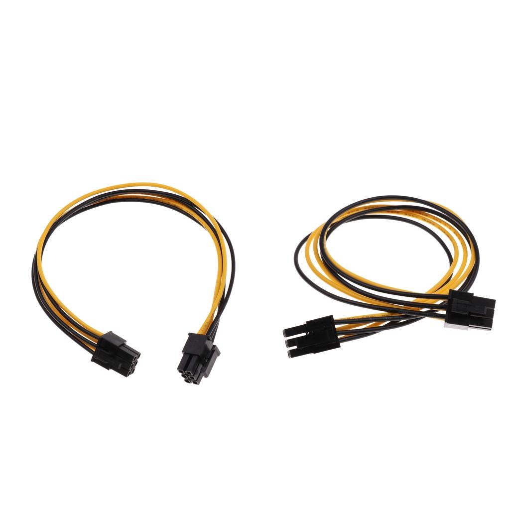 2 pcs PCI-E 6-pin Male to 6-pin Male Power Extension Cable PCIE PCI Express