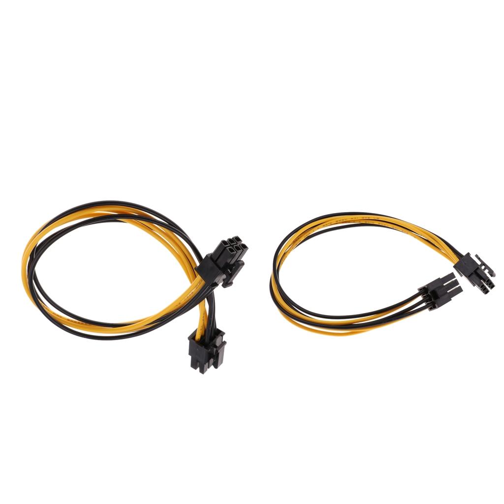 2 pcs PCI-E 6-pin Male to 6-pin Male Power Extension Cable PCIE PCI Express