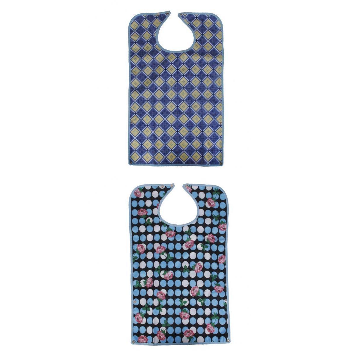 2 Pieces Waterproof Adult Mealtime Bib Protector Disability Aid Apron
