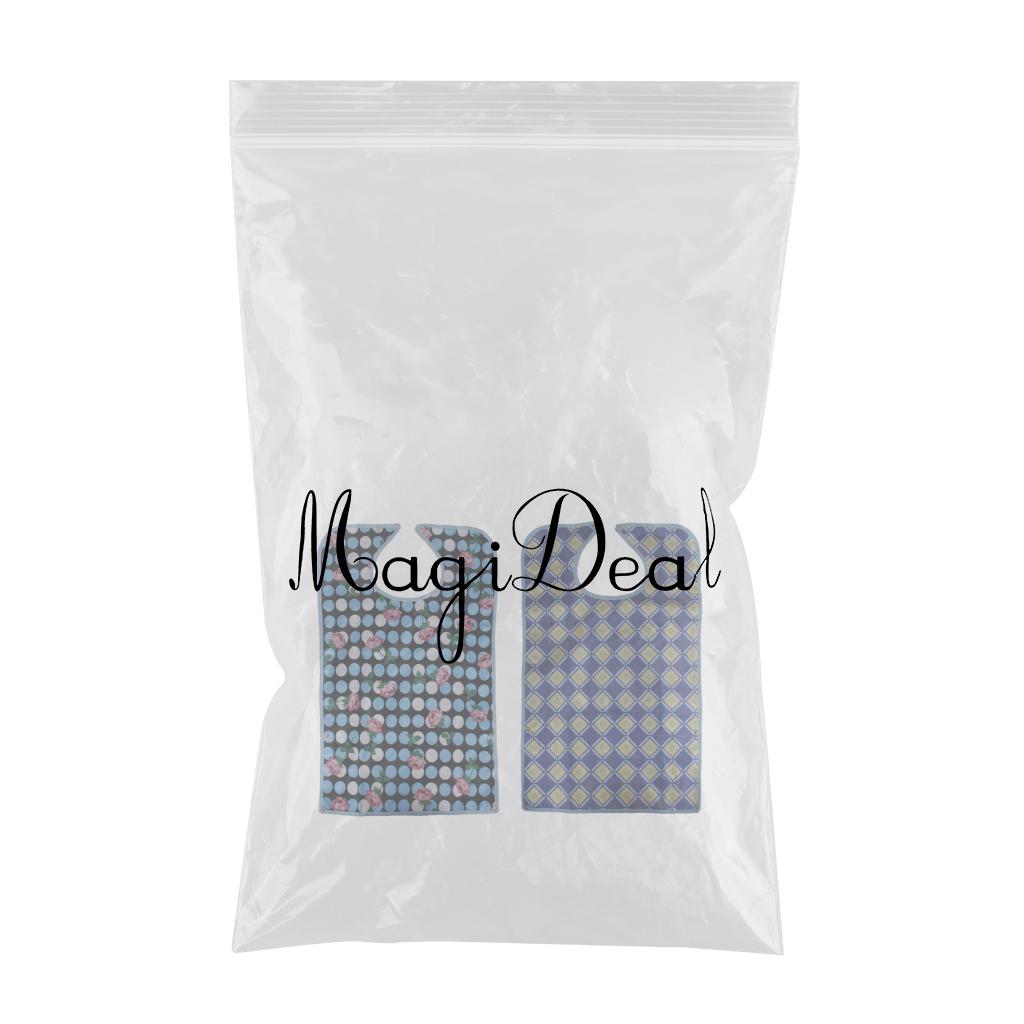 2 Pieces Waterproof Adult Mealtime Bib Protector Disability Aid Apron