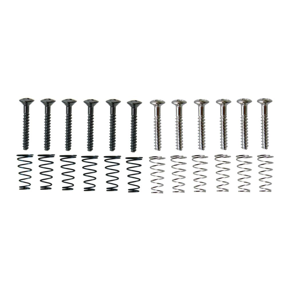 12 Pieces Electric Guitar Single Coil Humbucker Pickup Springs Screws
