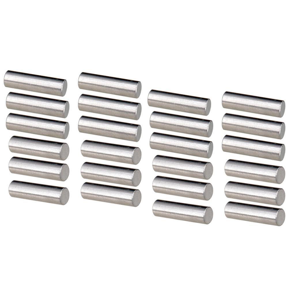 24 Pieces Alnico 5 Humbucker Pickup Polepiece Magnet Slug Rods 15mm+18mm