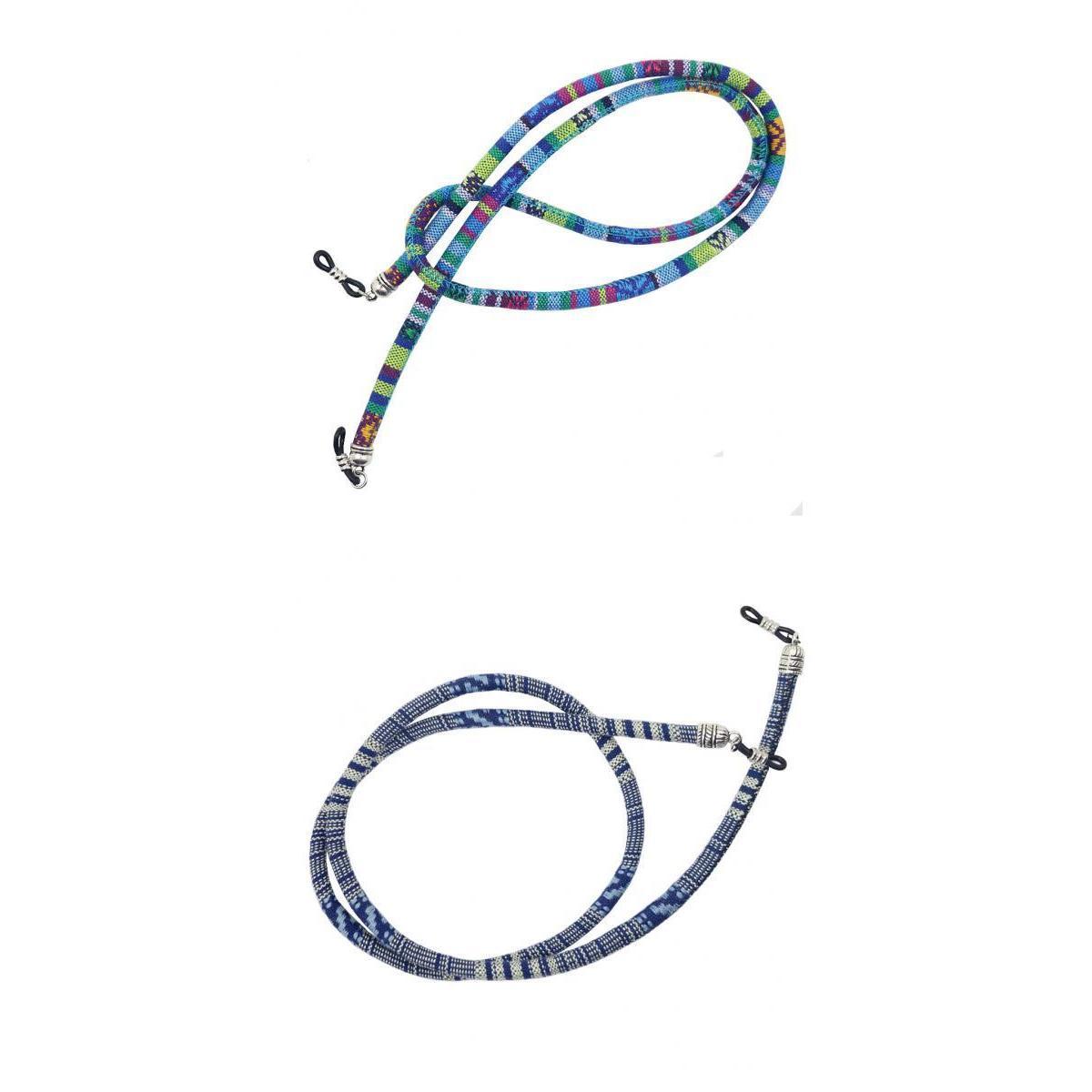 2 Pieces Ethnic Coarse Cotton Eyeglass Rope Sunglasses Holder Retainer Cords