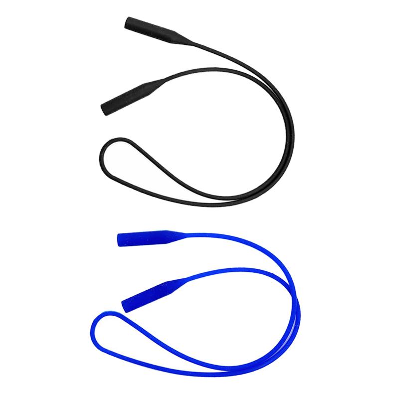 2 Pieces Silicone Eyeglasses Neck Strap Glasses Sunglasses Cord Holder Band