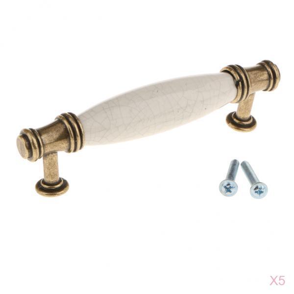 5 Pieces Vintage Elegant Cabinet Pull Knobs Door Handle #4 96mm Hole Pitch