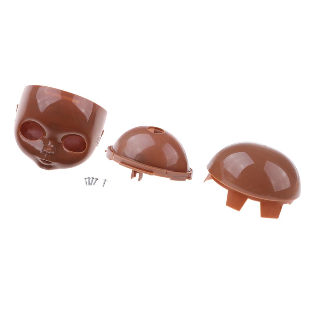 12inch Doll Faceplate Backplate Head Shell Scalp Set for RBL Neo Blythe Doll