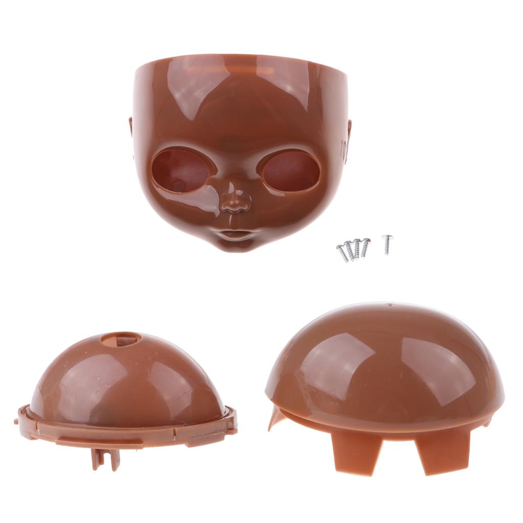 12inch Doll Faceplate Backplate Head Shell Scalp Set for RBL Neo Blythe Doll
