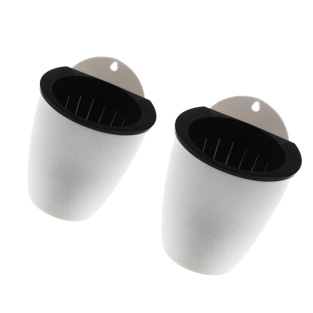 2Pcs Garden Self-watering Plant Flower Pot Wall Hanging Plastic Planter S, L