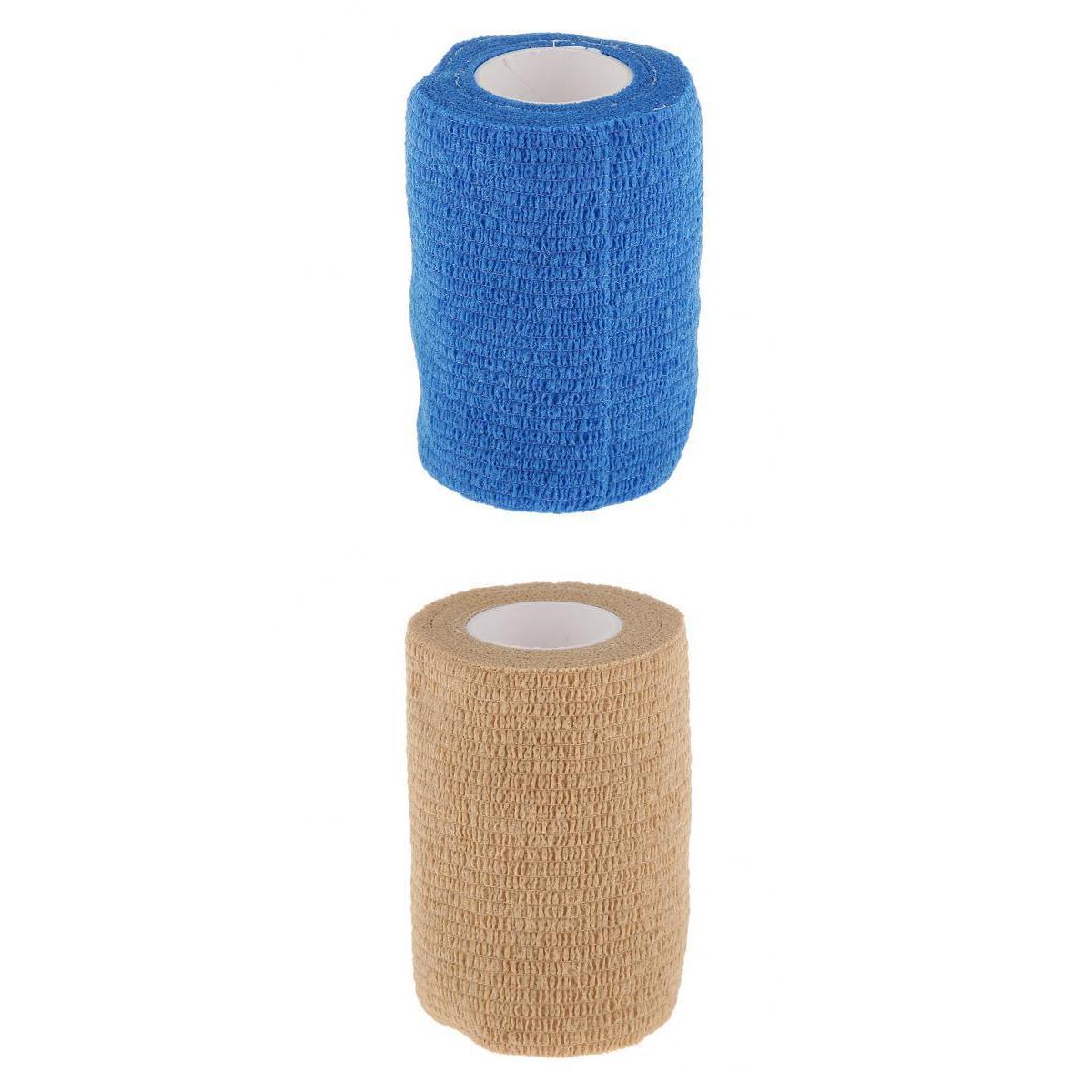 2 Pieces Elastic Bandage Tape Roll Bulk Ankle Care Self Adhering Gauze Wrap