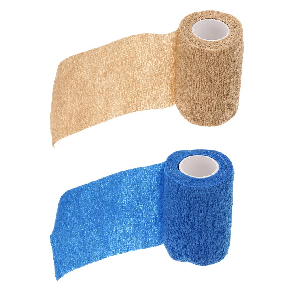 2 Pieces Elastic Bandage Tape Roll Bulk Ankle Care Self Adhering Gauze Wrap