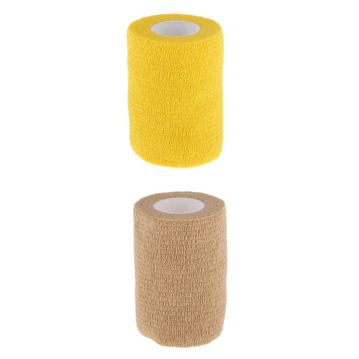 2 Pieces Elastic Bandage Tape Bulk Self Adhering Gauze Nude Wrap Roll
