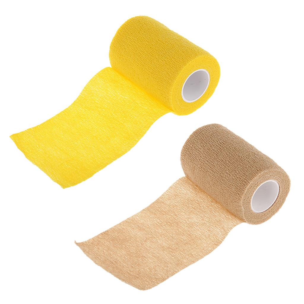 2 Pieces Elastic Bandage Tape Bulk Self Adhering Gauze Nude Wrap Roll