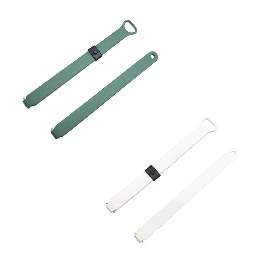 2 Pieces Watch Band Wrist Strap For Misfit Ray Fitness Tracker White+Green