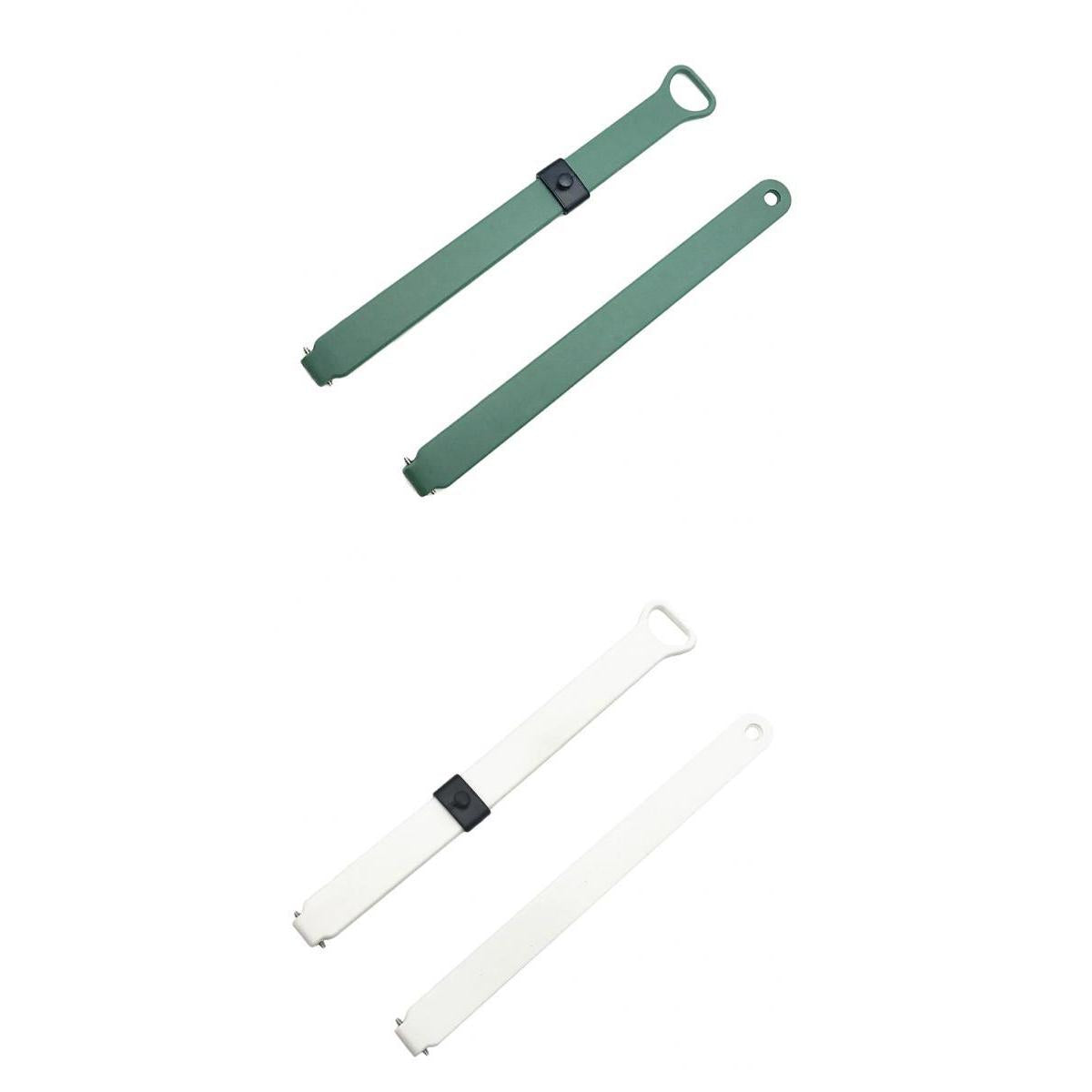 2 Pieces Watch Band Wrist Strap For Misfit Ray Fitness Tracker White+Green