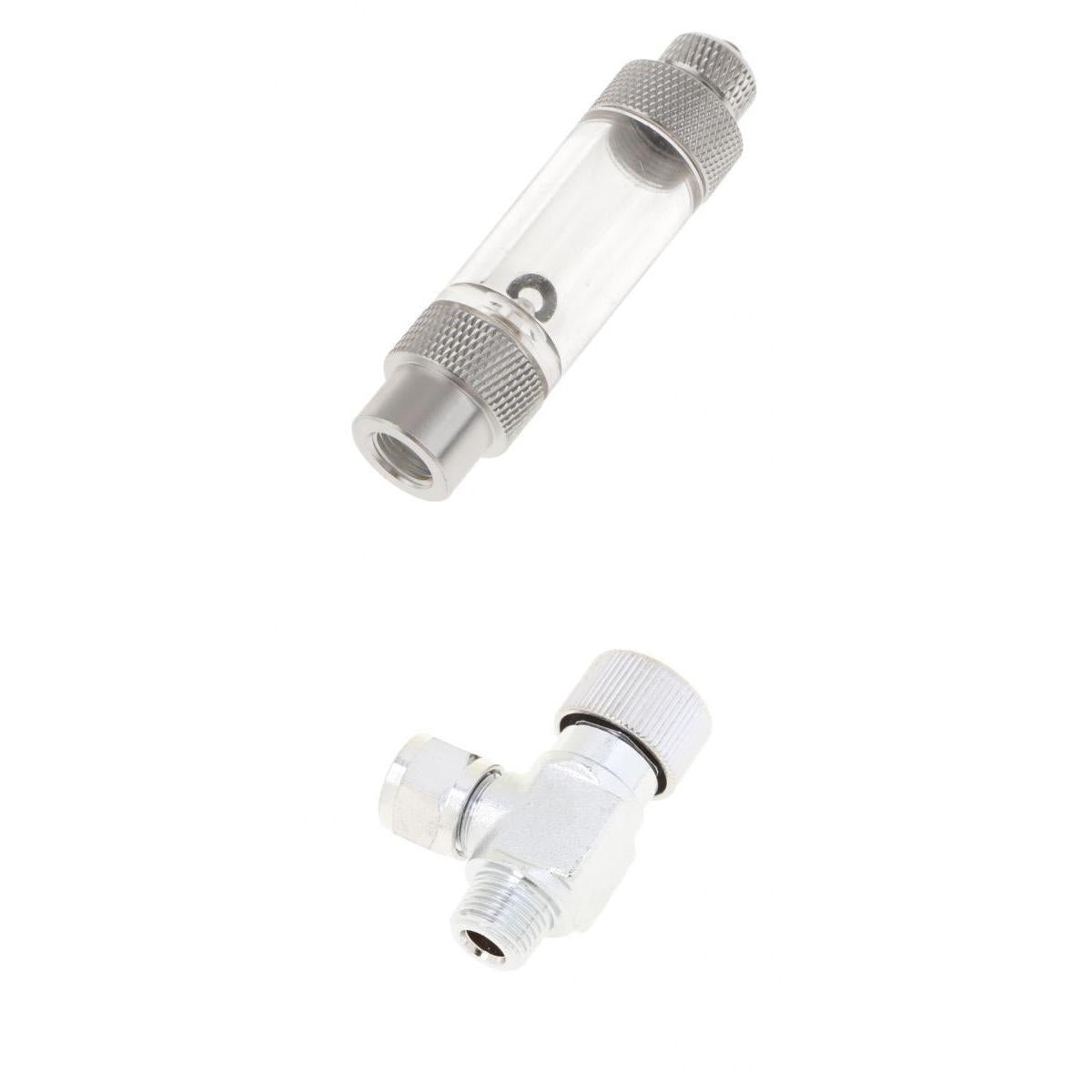 Aluminium Aquarium Inline CO2 Bubble Counter with Adjustment check valve