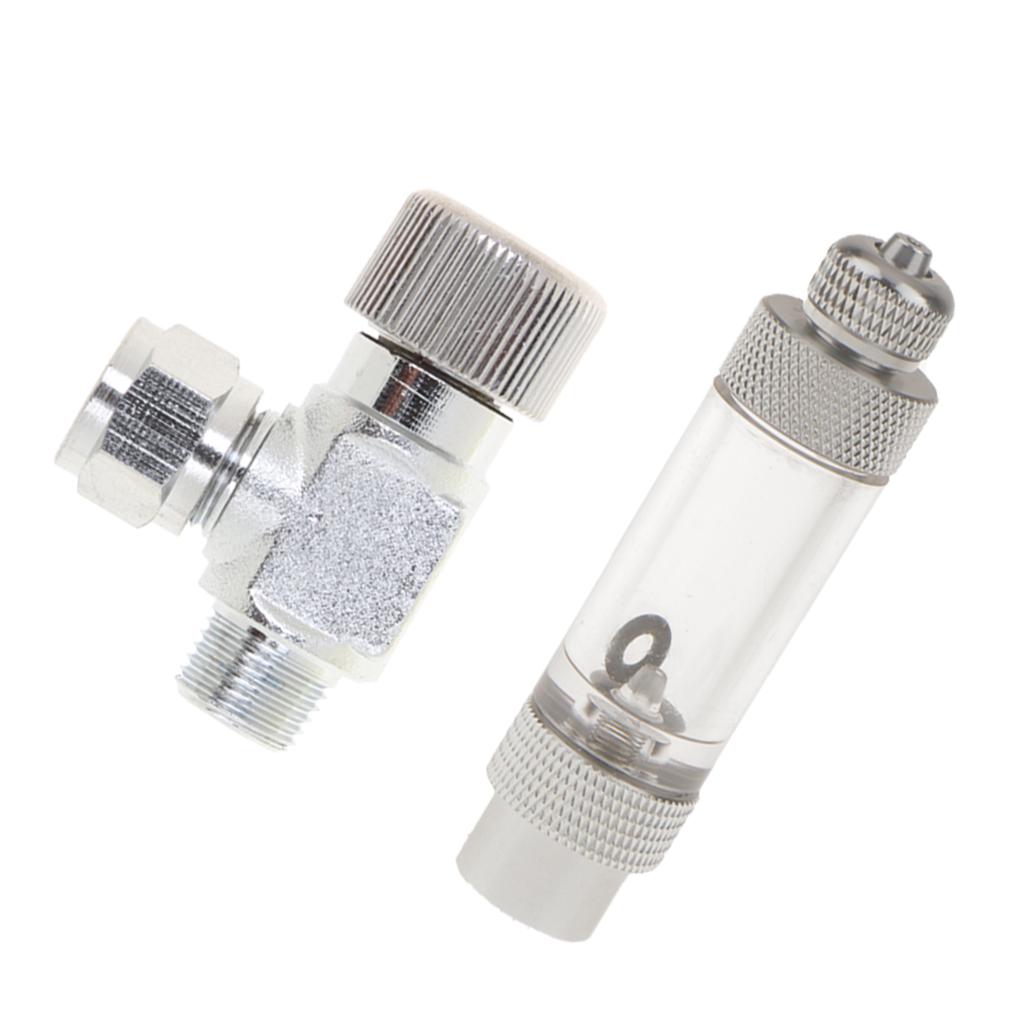Aluminium Aquarium Inline CO2 Bubble Counter with Adjustment check valve