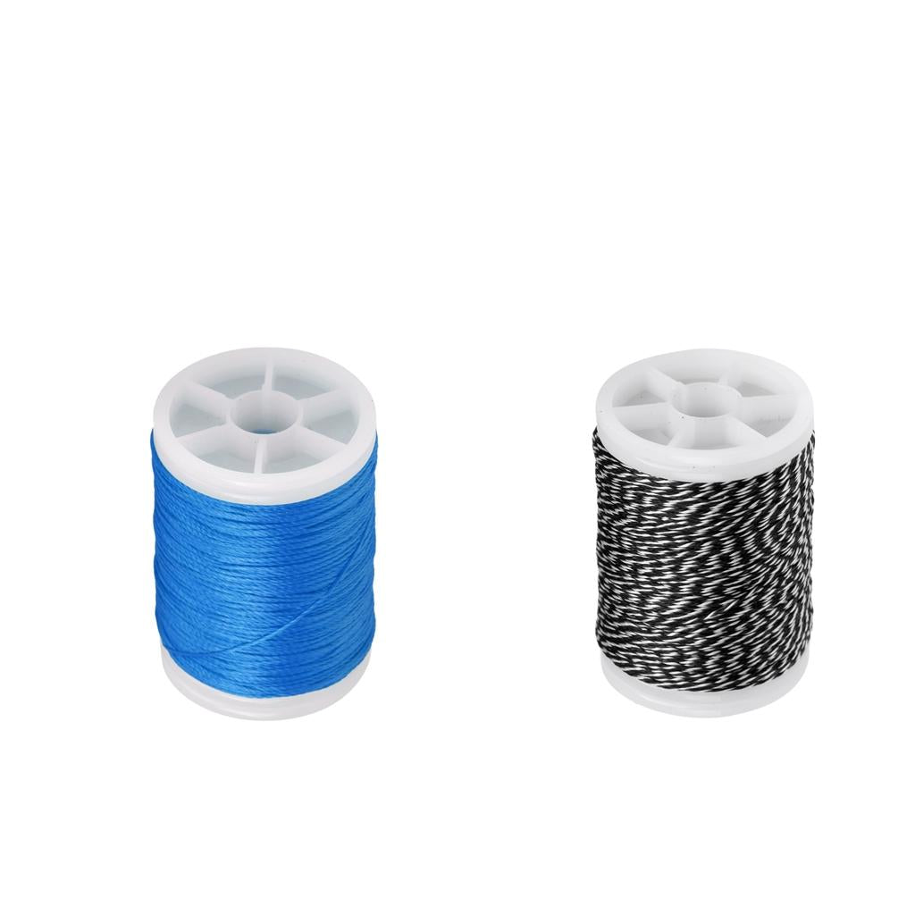 2pcs 110m Archery Bow String Serving Material Bowstring Black White Blue