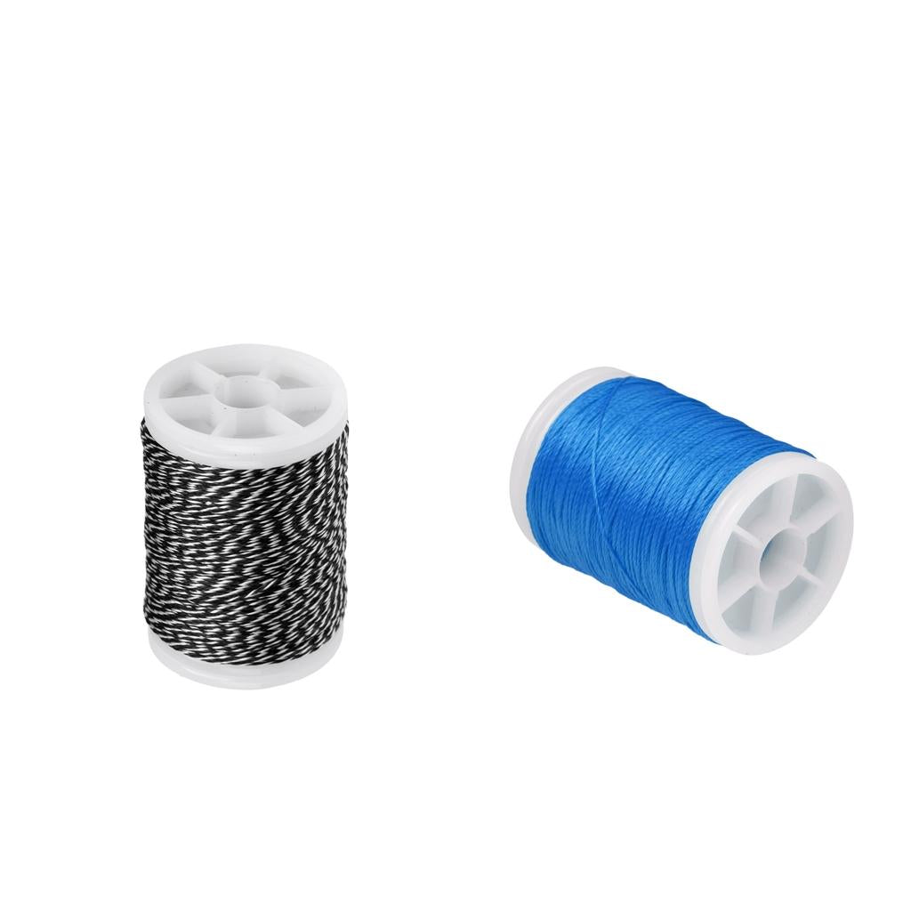 2pcs 110m Archery Bow String Serving Material Bowstring Black White Blue