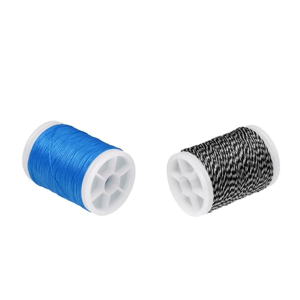 2pcs 110m Archery Bow String Serving Material Bowstring Black White Blue
