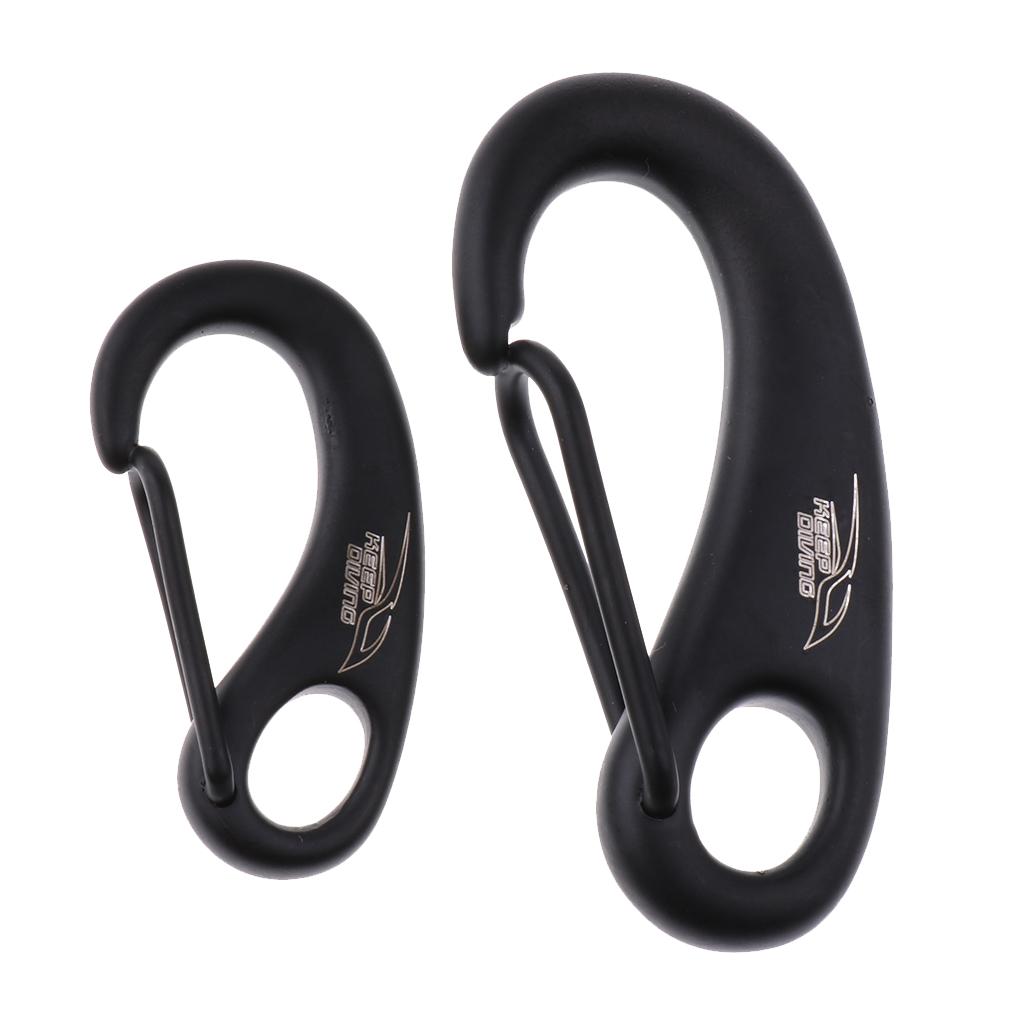 2 Pack Scuba Diving Stainless Steel Egg Quick Link Carabiner Snap Hook Clip