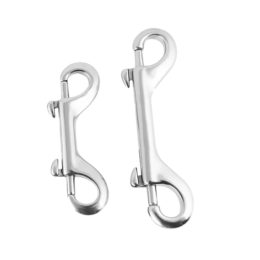 2 Pieces Stainless Steel Scuba Diving Double End Bolt Snap Buckle Metal Clip