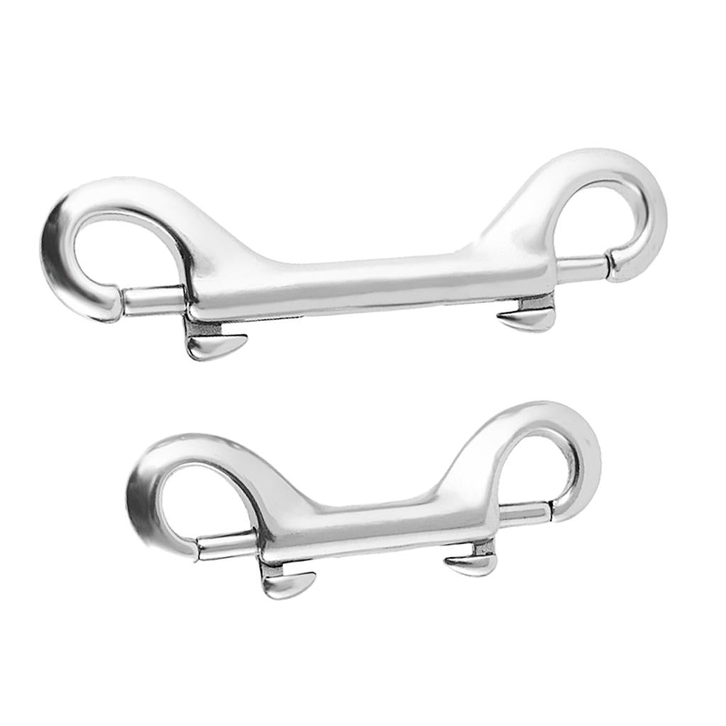 2x Scuba Diving Double End Bolt Snap Buckle Metal Clip Underwater Keychain
