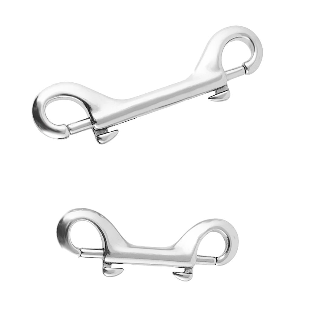 2x Scuba Diving Underwater Double End Bolt Snap Buckle Metal Clip Key Holder