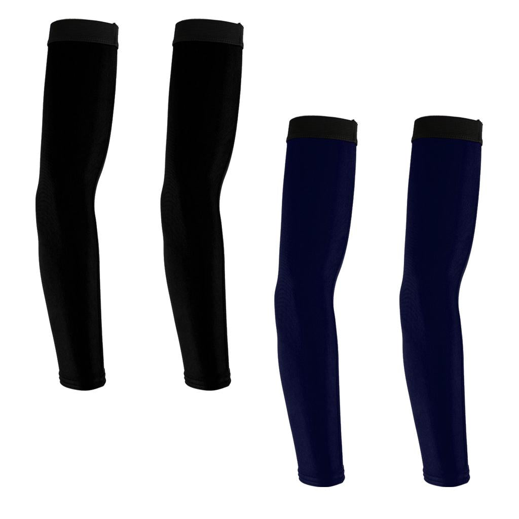 2 Pairs Arm Long Sleeve Sports Basketball Bike Compression Guard Protector