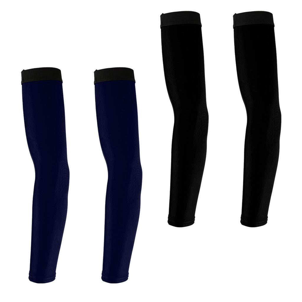 2 Pairs Arm Long Sleeve Sports Basketball Bike Compression Guard Protector