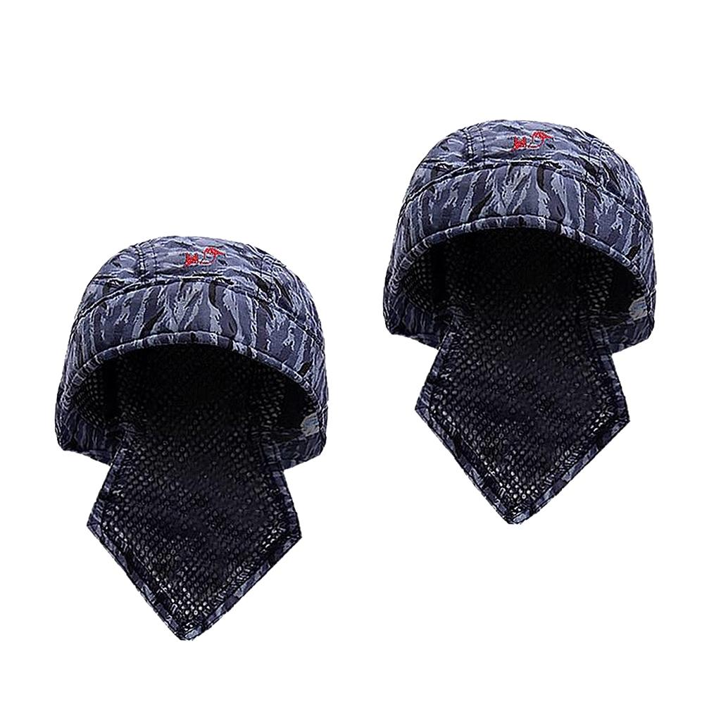 2Pcs Welding Welder Protective Hat Cap Scarf Welder Flame Retardant Cotton