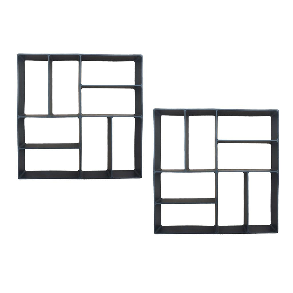 2Pcs 40cm 8 Grid Walk Maker Concrete Stepping Stone Mold Garden Pathway Mold