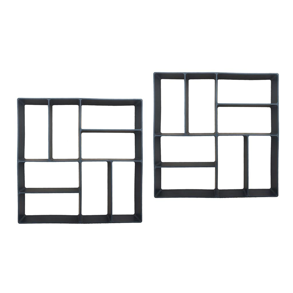 2Pcs 40cm 8 Grid Walk Maker Concrete Stepping Stone Mold Garden Pathway Mold