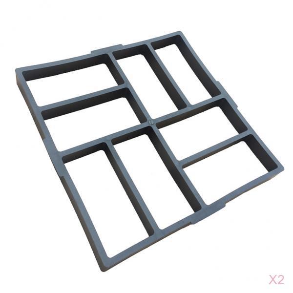 2Pcs 40cm 8 Grid Walk Maker Concrete Stepping Stone Mold Garden Pathway Mold