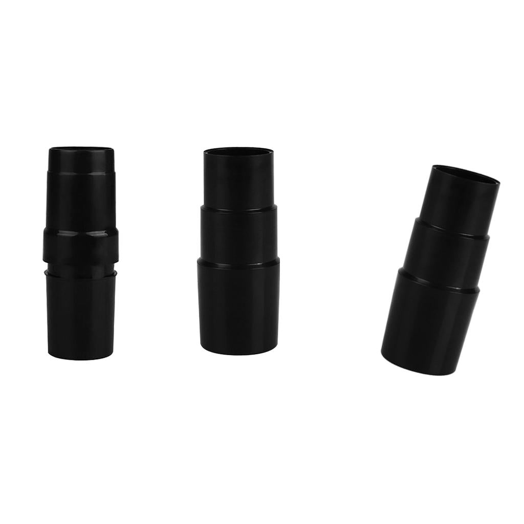 3 x Vacuum Cleaner Brush Nozzle Hose Connector Adapter 32mm Inner Dia. Black
