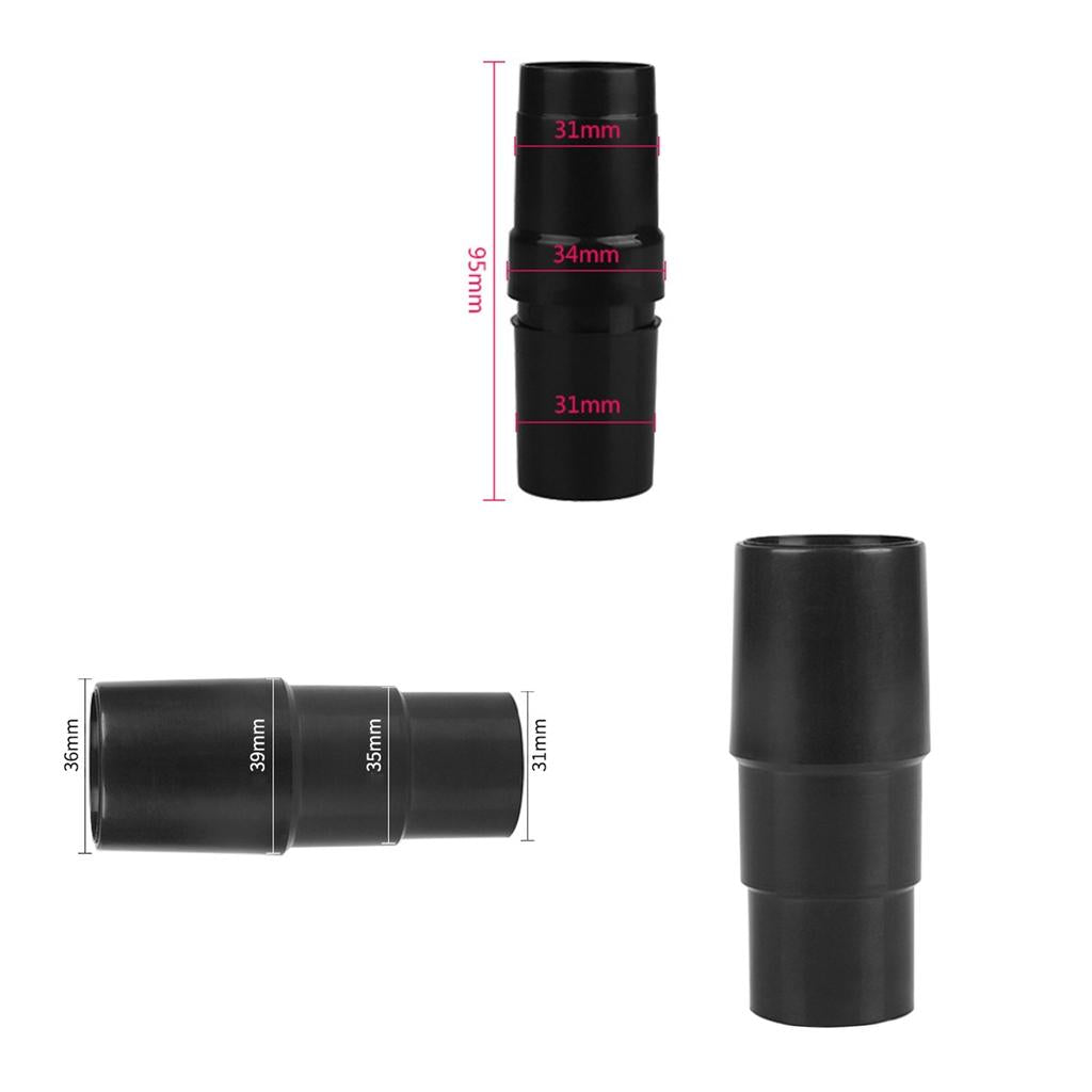 3 x Vacuum Cleaner Brush Nozzle Hose Connector Adapter 32mm Inner Dia. Black